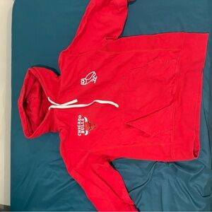 OVO x Chicago Bulls collab Red Hoodie with White Details